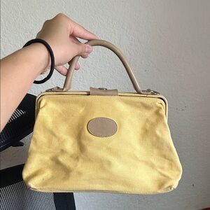 Vintage Yellow Canvas Handbag